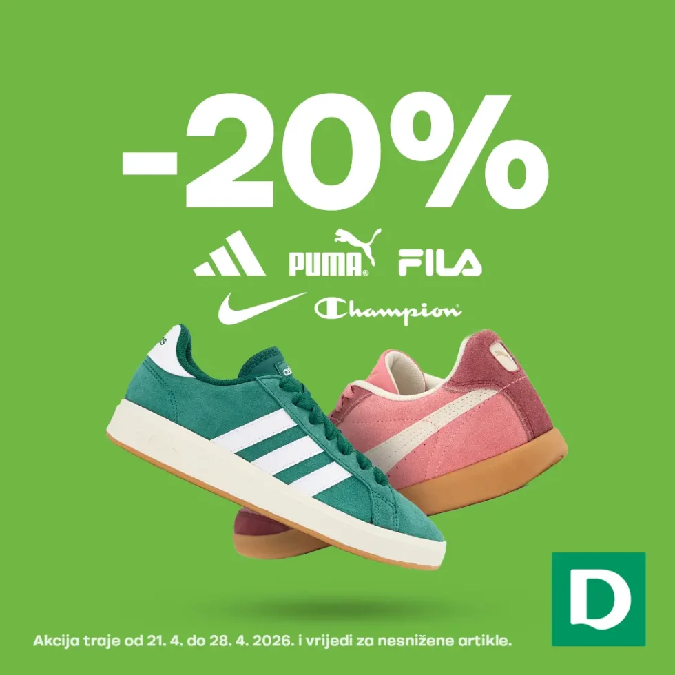 -20% na sve nesnižene artikle u trgovini Deichmann