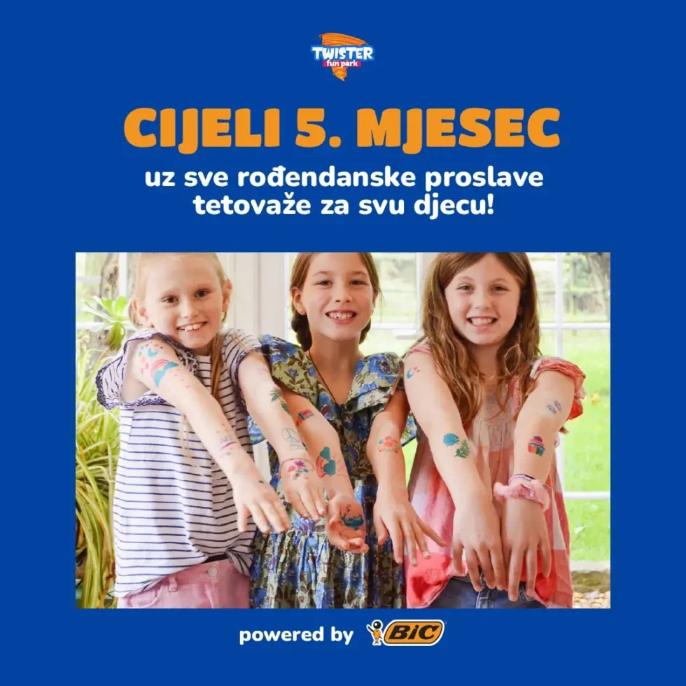 Twister rođendani u svibnju donose još više zabave uz BIC tetovaže!