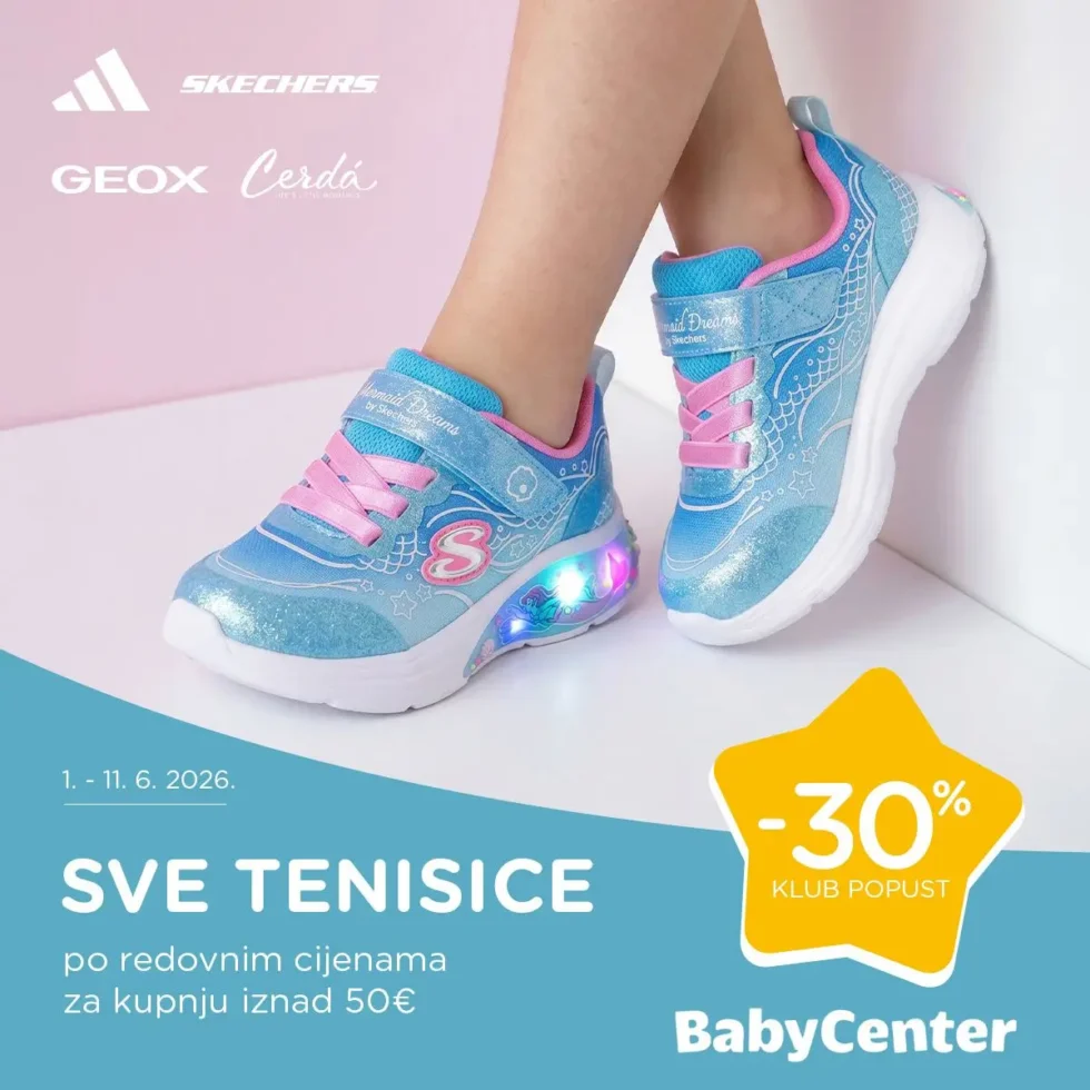 Klupsi popust u Baby Centru na tenisice i niske cipele
