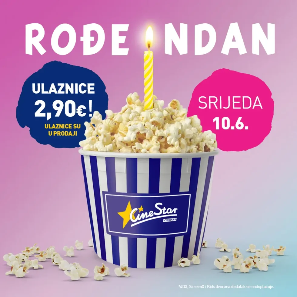 CineStar slavi rođendan – ulaznice samo 2,90 €!