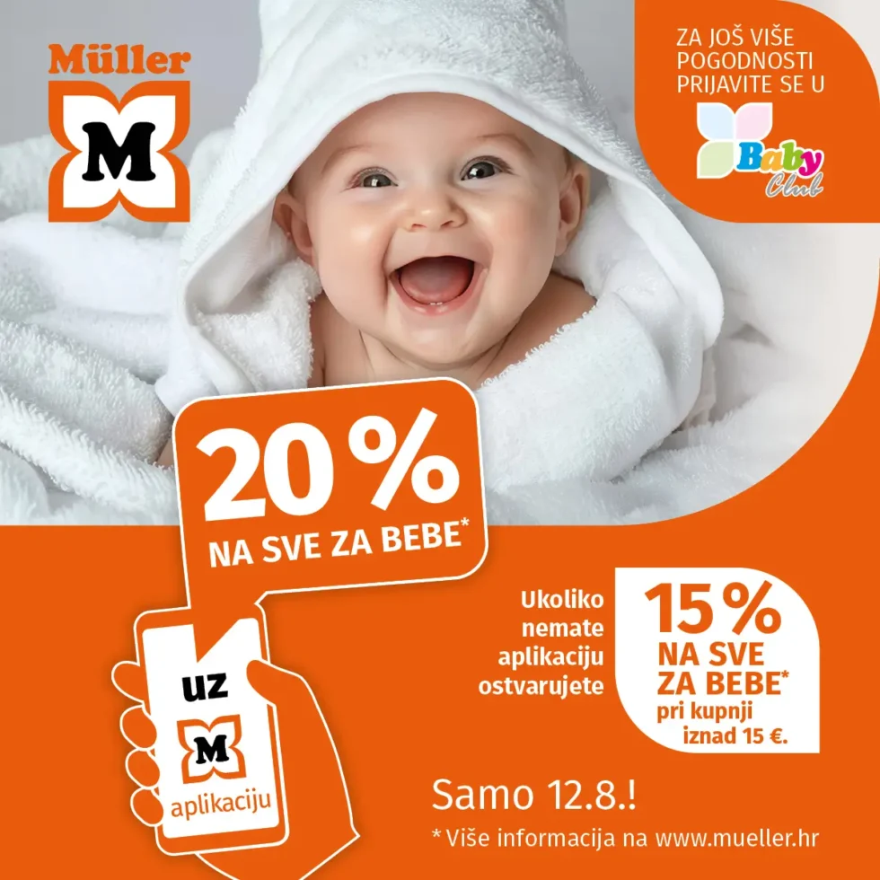 Dan beba u Mülleru – 20% popusta na baby asortiman