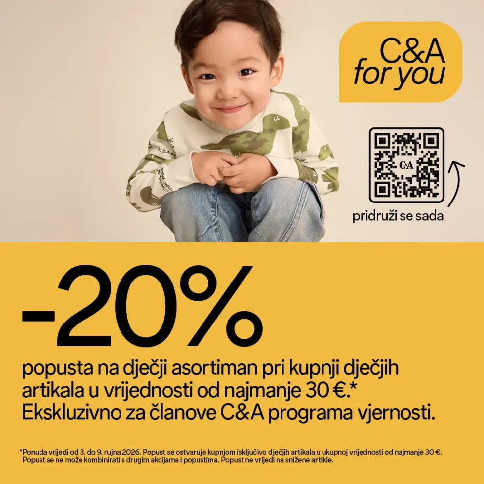 20% popusta na dječju kolekciju u C&A