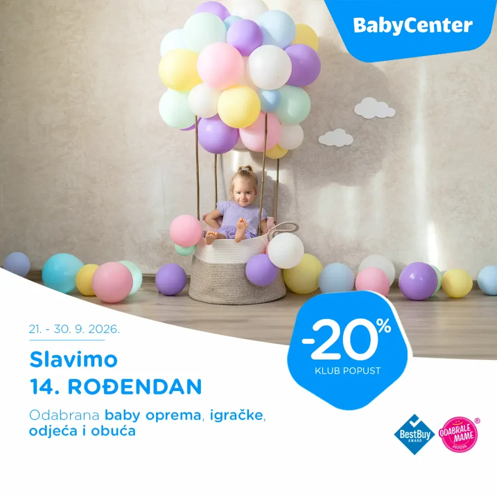 Baby Center slavi 14. rođendan uz 20% popusta