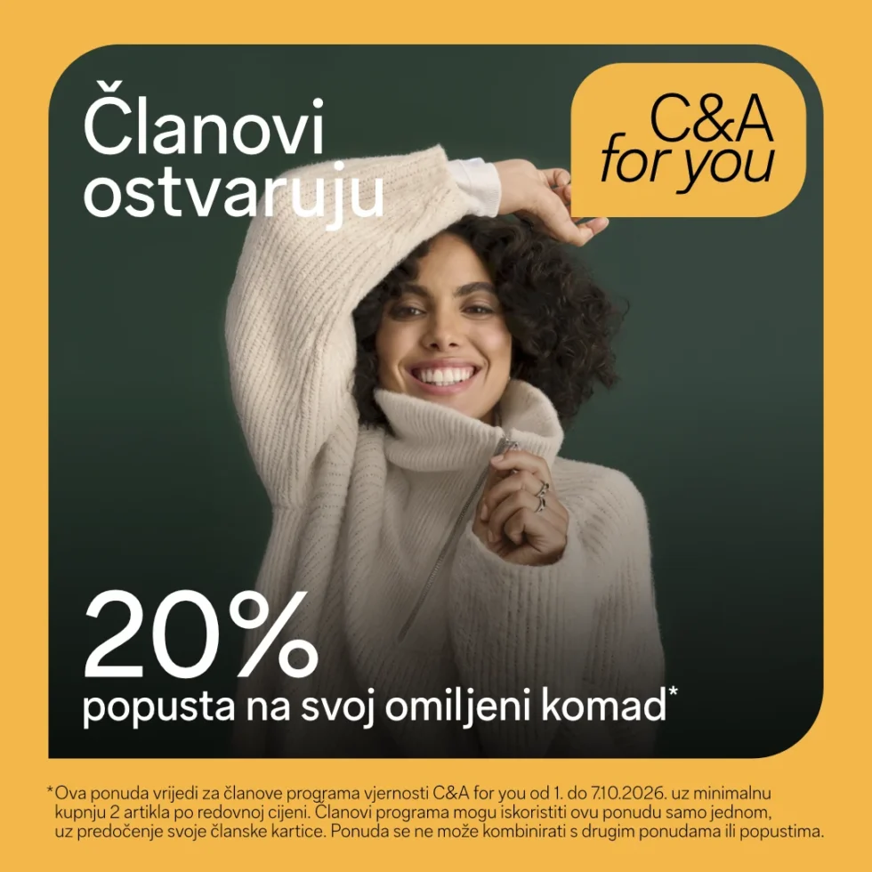 20% popusta na omiljeni artikl u C&A